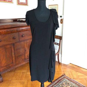 Calvin Klein Sheath Jersey Dress Ruffle  sleeves